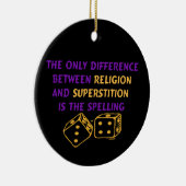 無神論的な引用文 セラミックオーナメント (右)