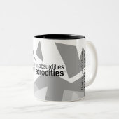 無神論的な服装- Voltaireの引用文のグラフィックのマグ ツートーンマグカップ (正面右)