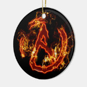 無神論的な火災標識 セラミックオーナメント (左)
