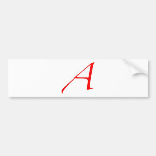 無神論的な記号(A)赤 バンパーステッカー