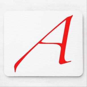 無神論的な記号(A)赤 マウスパッド
