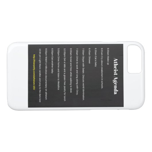 無神論的な議題のiPhone 7の場合 Case-Mate iPhoneケース (裏面(横))