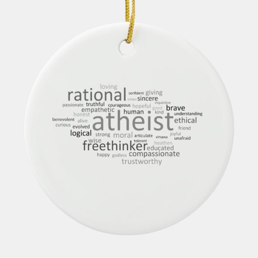 無神論的な雲 セラミックオーナメント (正面)