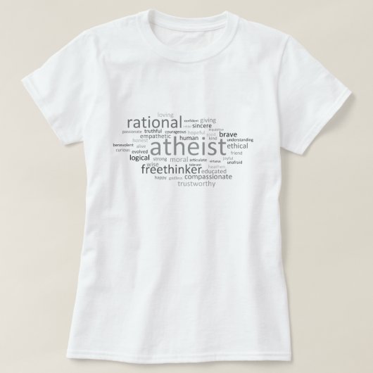 無神論的な雲 Tシャツ (デザイン正面)