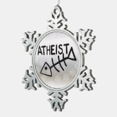 無神論的な魚 スノーフレークピューターオーナメント (右)