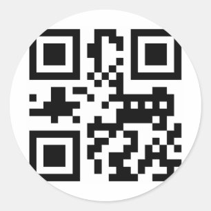 "無神論的な" QRコード ラウンドシール
