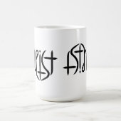 無神論的なAmbigram -オリジナル コーヒーマグカップ (中央)