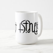 無神論的なAmbigram -オリジナル コーヒーマグカップ (正面右)