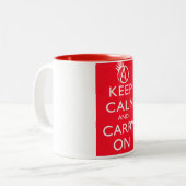 無神論的なKeep Calm and Carry Onポスターマグ ツートーンマグカップ (正面左)