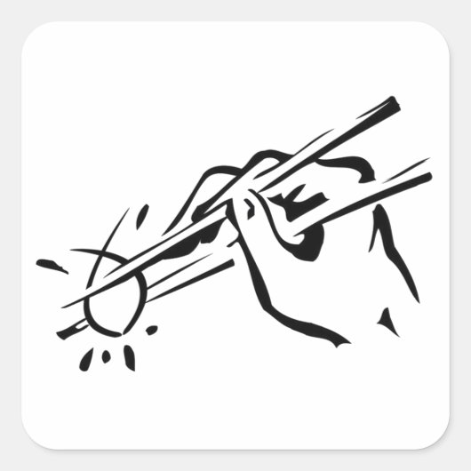 無神論者すし!(イチ) スクエアシール (正面)