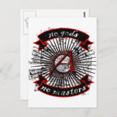 無神論者なし神なしマスター ポストカード (正面/裏面)