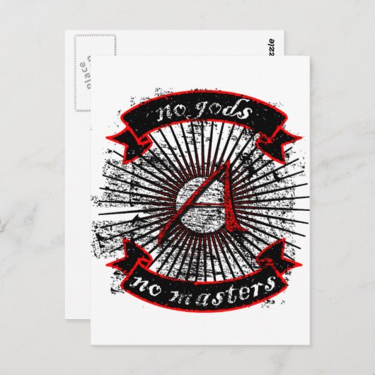 無神論者なし神なしマスター ポストカード (正面/裏面)