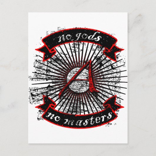 無神論者なし神なしマスター ポストカード (正面)