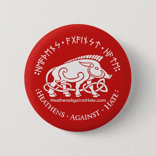 無神論者によるヘイトへの抗議 缶バッジ (正面)