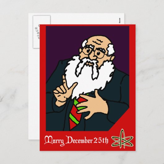 無神論者のクリスマスカード シーズンポストカード (正面/裏面)