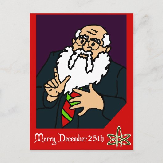 無神論者のクリスマスカード シーズンポストカード (正面)