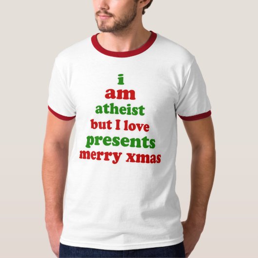 無神論者のクリスマス Tシャツ (正面)