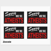 無神論者のサイン・ステッカーだ！ 長方形シール (シート)