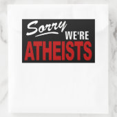 無神論者のサイン・ステッカーだ！ 長方形シール (バッグ)