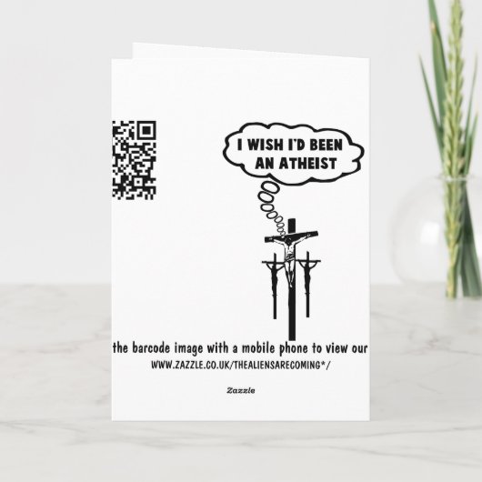 無神論者のユーモア カード (裏面)