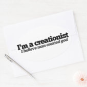 無神論者のユーモア 楕円形シール (封筒)