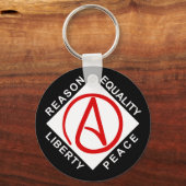 無神論者のロゴキーチェーン キーホルダー (正面)