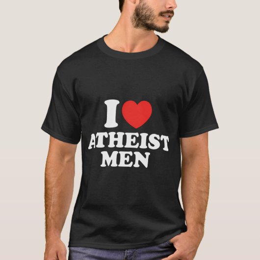 無神論者の男性が好き Tシャツ (正面)