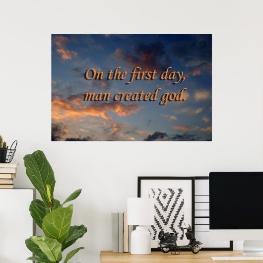 無神論者の雲 ポスター (ホームオフィス)