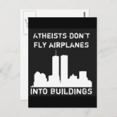 無神論者は飛行機を建物に飛ばさない ポストカード (正面/裏面)