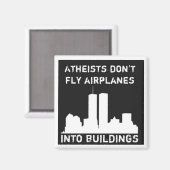 無神論者は飛行機を建物に飛ばさない マグネット (正面/裏面)