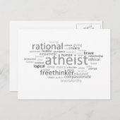 無神論者クラウド ポストカード (正面/裏面)