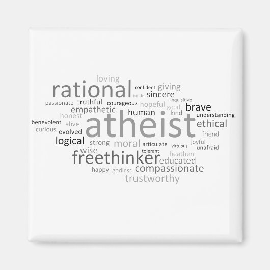 無神論者クラウド マグネット (正面)