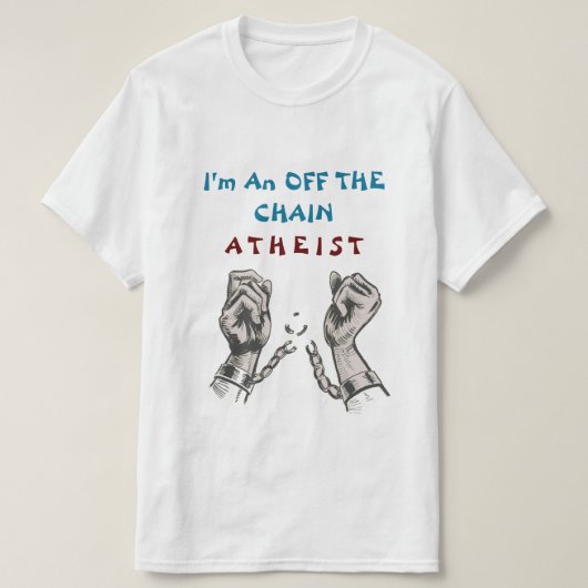 無神論者チェーンバンド Tシャツ (デザイン正面)