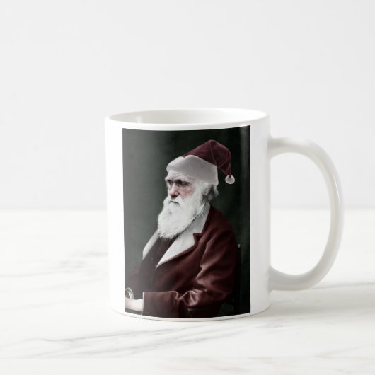 無神論者-サンタクロースとしてダーウィンのクリスマス コーヒーマグカップ (右)