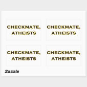 無神論者、チェックメイト 長方形シール (シート)