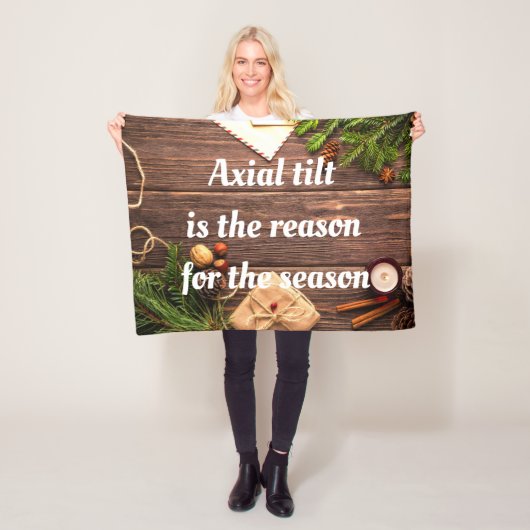 無神論者「季節の理由は軸の傾き」 フリースブランケット (インサイチュ)