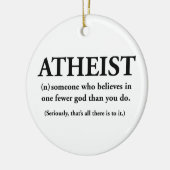 無神論者: 少数の1つで神を信じる誰か セラミックオーナメント (左)