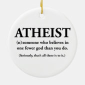 無神論者: 少数の1つで神を信じる誰か セラミックオーナメント (裏面)