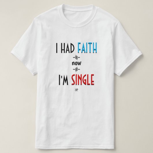 無神論/不可知論のジョーク Tシャツ (デザイン正面)