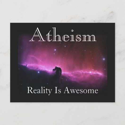 無神論、現実素晴らしは ポストカード (正面)