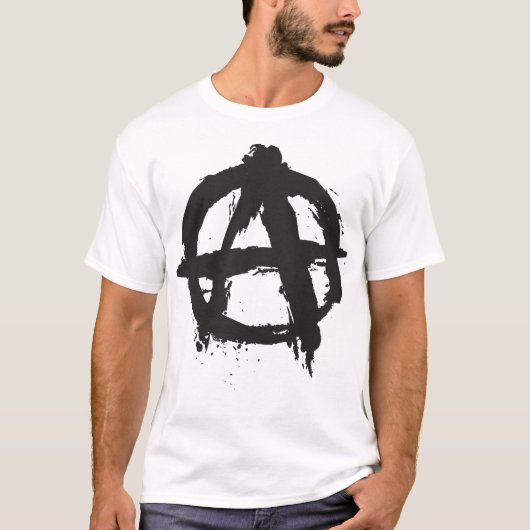 無秩序のパンクロックの金属のスケートの記号のTシャツ Tシャツ (正面)