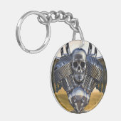 無秩序の円Keychainの翼 キーホルダー (正面左)