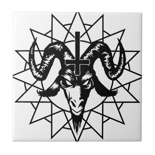 無秩序の星(黒)が付いている頭部 タイル (正面)