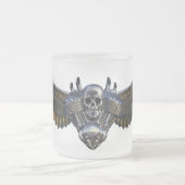 無秩序の曇らされたガラスのマグの翼 フロストグラスマグカップ (中央)