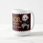 無秩序は、ここの私の仕事されたマグです コーヒーマグカップ (正面右)