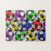 無秩序色のサッカーボール ジグソーパズル (横)