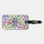 無秩序色のサッカーボール ラゲッジタグ (裏面横)