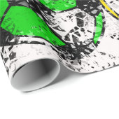 無秩序色のサッカーボール ラッピングペーパー (ロールコーナー)