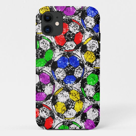 無秩序色のサッカーボール Case-Mate iPhoneケース (裏面)