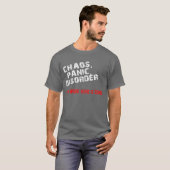 無秩序、パニック、無秩序 Tシャツ (正面フル)